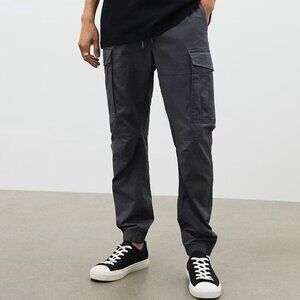 NEW H&M Slim Fit Cargo Joggers Denim Gray Medium MSRP $50.00